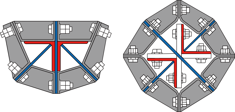 Applicable to the reinforcement of various types of angle steel structures.